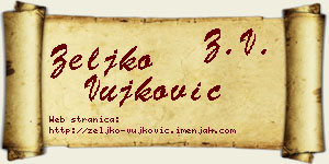 Željko Vujković vizit kartica